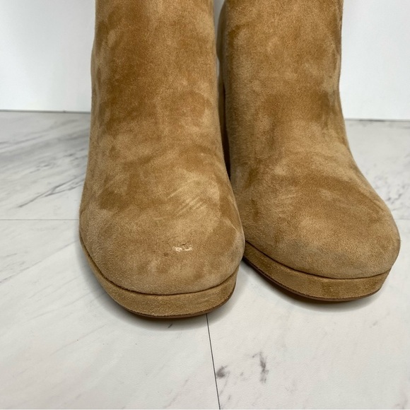 Steve Madden Marcello Tan Suede Heeled Tall Boot 9 1/2 M - Picture 11 of 16